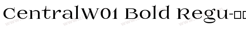 CentralW01 Bold Regu字体转换